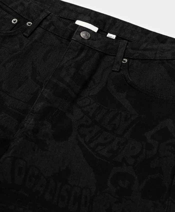 Men Black Hoyam Pants Daily Paper Jeans Men Black Hoyam Pants Daily Paper Jeans