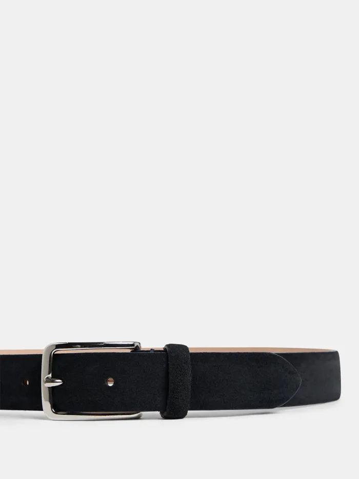 Men Bobby Suede Belt JL Navy JLindeberg Belts Men Bobby Suede Belt JL Navy JLindeberg Belts