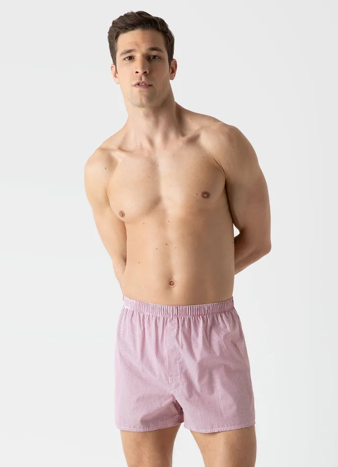 Men Buy More and Save ussunspel Classic Boxer Shorts WhiteRedNavy Pinstripe Men Buy More and Save ussunspel Classic Boxer Shorts WhiteRedNavy Pinstripe
