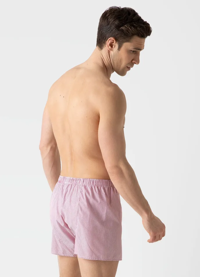 Men Buy More and Save ussunspel Classic Boxer Shorts WhiteRedNavy Pinstripe Men Buy More and Save ussunspel Classic Boxer Shorts WhiteRedNavy Pinstripe