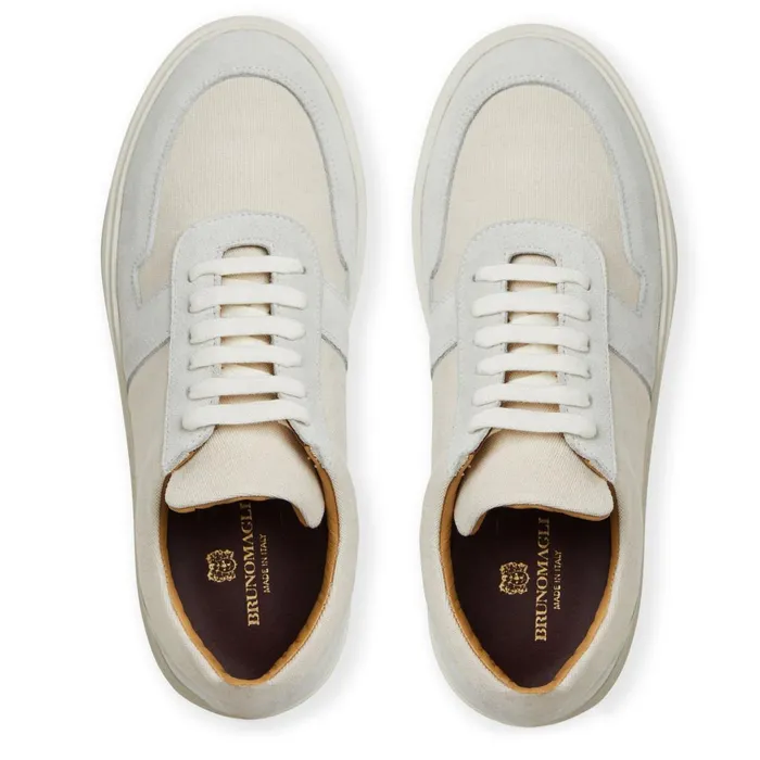 Men Casual Shoes Bruno Magli Darian Sneaker Off White Canvas