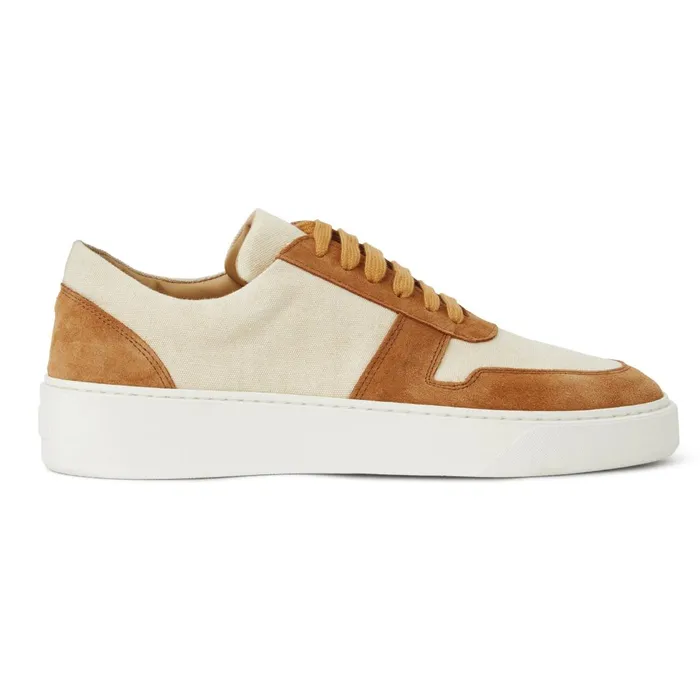 Men Casual Shoes Bruno Magli Darian Sneaker Sand Canvas