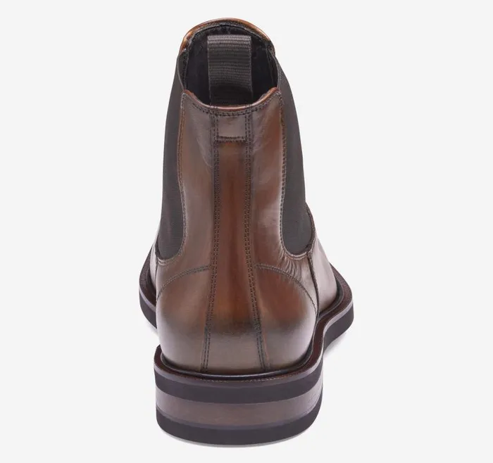 Men Johnston and Murphy Boots Hartley Chelsea Boot Brown Italian Calfskin Men Johnston and Murphy Boots Hartley Chelsea Boot Brown Italian Calfskin