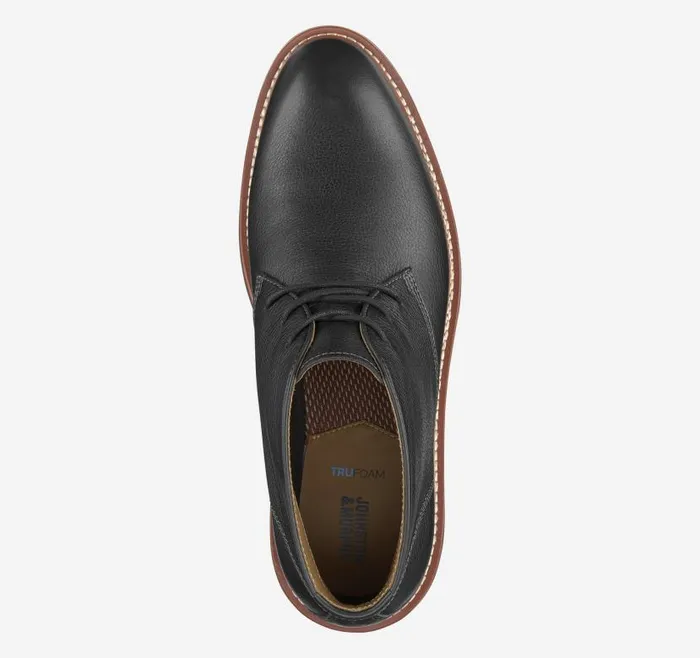 Men Johnston and Murphy Boots Upton Chukka Black Full Grain Men Johnston and Murphy Boots Upton Chukka Black Full Grain