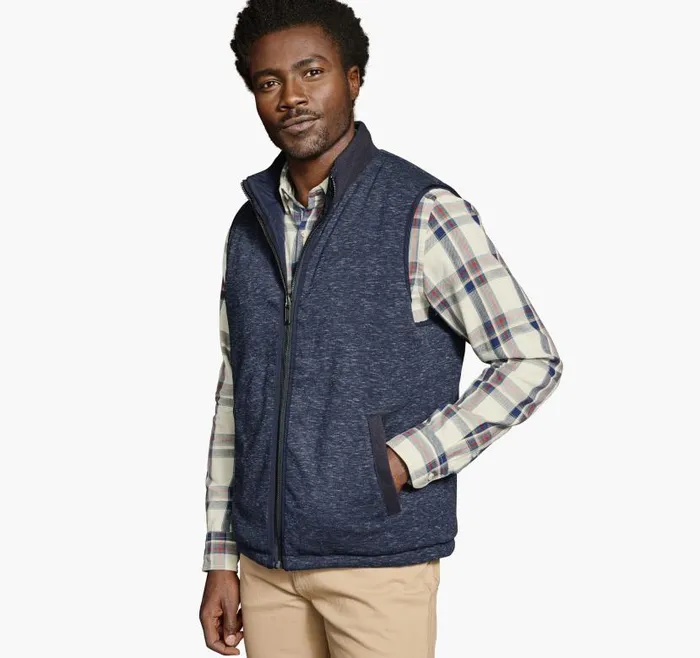 Men Johnston and Murphy Coats Jackets and Vests Reversible Quilt Vest Navy Men Johnston and Murphy Coats Jackets and Vests Reversible Quilt Vest Navy