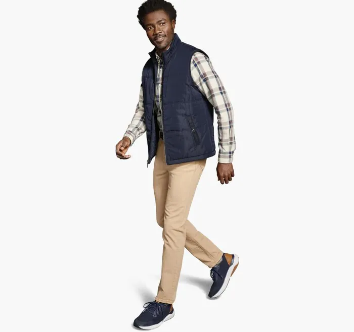 Men Johnston and Murphy Coats Jackets and Vests Reversible Quilt Vest Navy Men Johnston and Murphy Coats Jackets and Vests Reversible Quilt Vest Navy