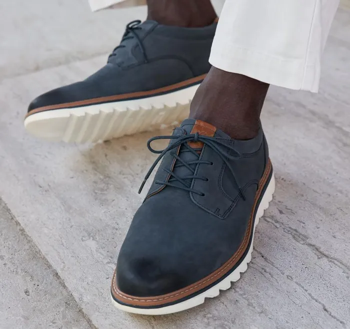 Men Johnston and Murphy LaceUps Braydon Plain Toe Navy Oiled Nubuck Men Johnston and Murphy LaceUps Braydon Plain Toe Navy Oiled Nubuck