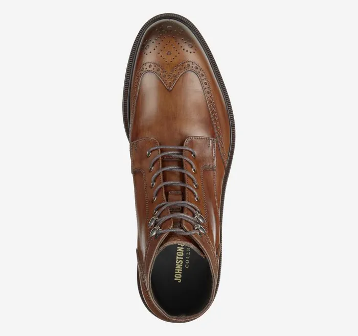 Men Johnston and Murphy LaceUps Hartley Wingtip Boot Brown Handstained Calfskin Men Johnston and Murphy LaceUps Hartley Wingtip Boot Brown Handstained Calfskin