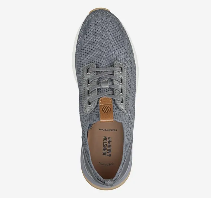 Men Johnston and Murphy LaceUps Kinnon Knit Jogger Gray Knit Men Johnston and Murphy LaceUps Kinnon Knit Jogger Gray Knit