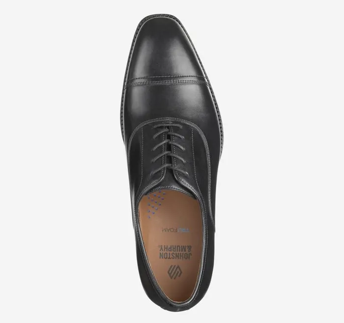 Men Johnston and Murphy LaceUps Sullivan Cap Toe Black Italian Calfskin Men Johnston and Murphy LaceUps Sullivan Cap Toe Black Italian Calfskin