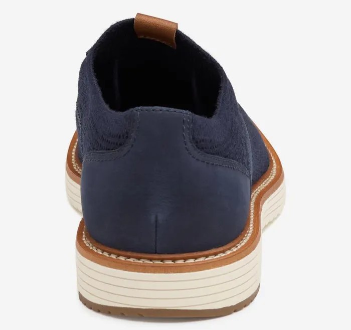 Men Johnston and Murphy LaceUps Upton Knit Plain Toe Navy Knit