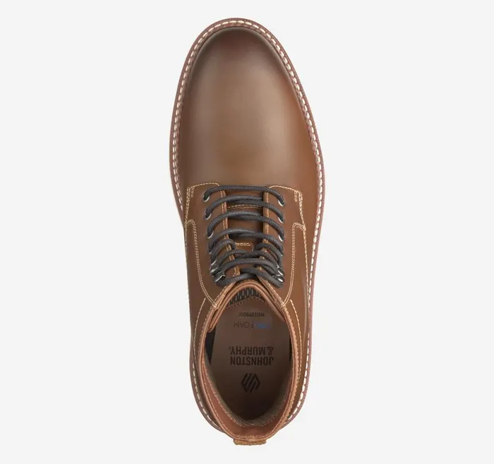 Men Johnston and Murphy LaceUps Upton Lug Plain Toe Boot Dark Tan Waterproof Full Grain Men Johnston and Murphy LaceUps Upton Lug Plain Toe Boot Dark Tan Waterproof Full Grain