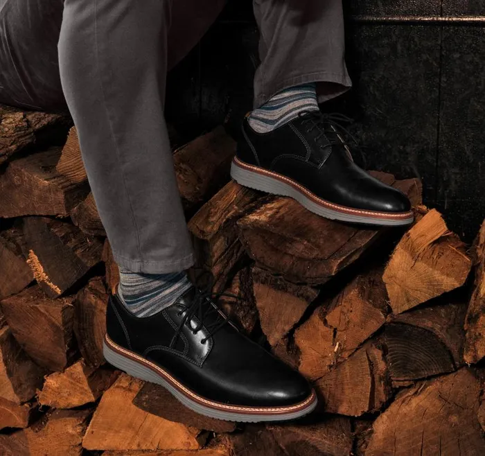 Men Johnston and Murphy LaceUps Upton Plain Toe Black Full Grain Men Johnston and Murphy LaceUps Upton Plain Toe Black Full Grain
