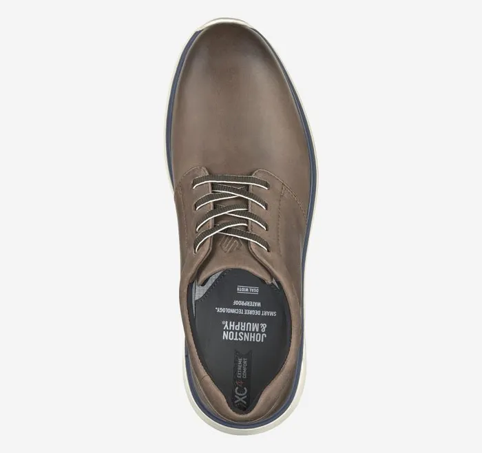 Men Johnston and Murphy LaceUps XC4 Prentiss 2 Plain Toe Stone Oiled Waterproof Full Grain Men Johnston and Murphy LaceUps XC4 Prentiss 2 Plain Toe Stone Oiled Waterproof Full Grain