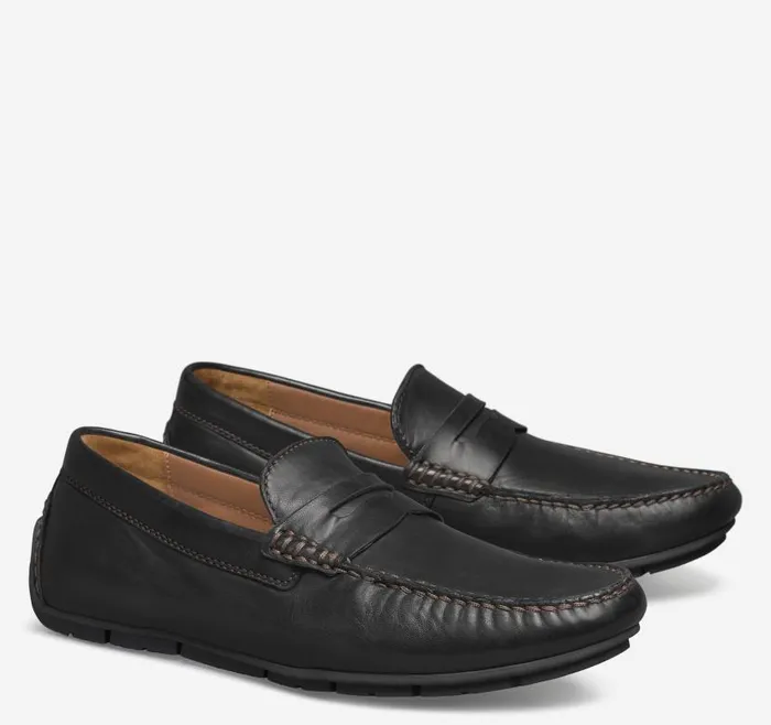 Men Johnston and Murphy SlipOns and Loafers Baldwin Driver Penny Loafer Black Sheepskin Men Johnston and Murphy SlipOns and Loafers Baldwin Driver Penny Loafer Black Sheepskin