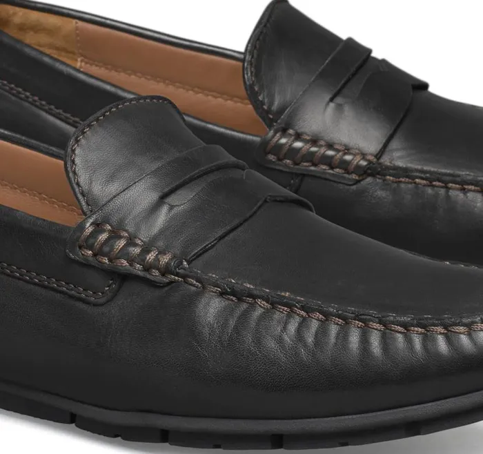 Men Johnston and Murphy SlipOns and Loafers Baldwin Driver Penny Loafer Black Sheepskin Men Johnston and Murphy SlipOns and Loafers Baldwin Driver Penny Loafer Black Sheepskin