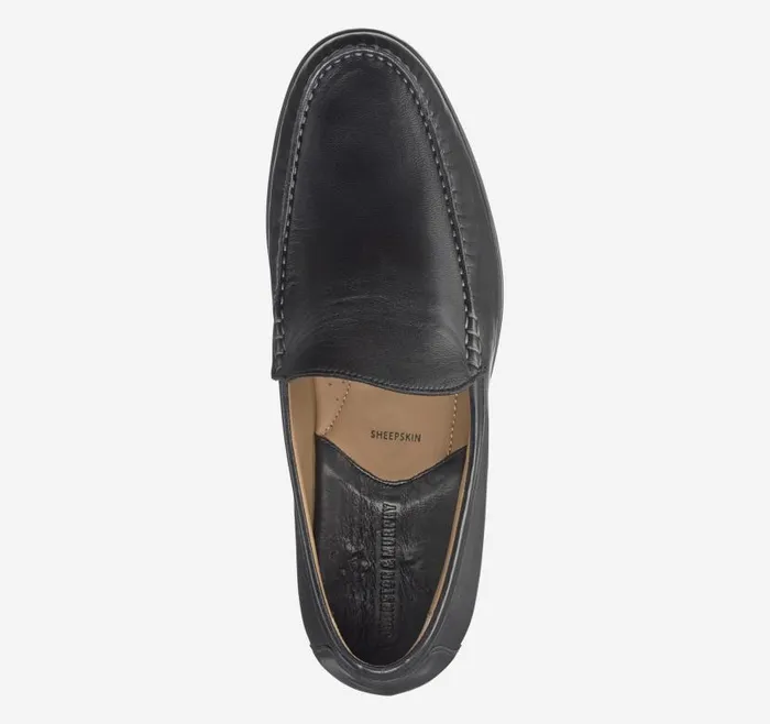 Men Johnston and Murphy SlipOns and Loafers Cresswell Venetian Loafer Black Sheepskin