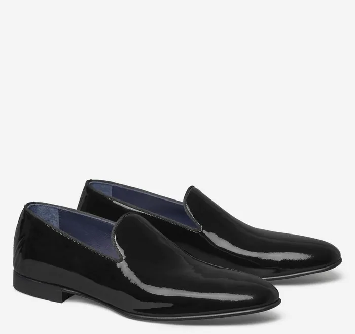 Men Johnston and Murphy SlipOns and Loafers Kinser SlipOn Loafer Black Italian Patent Calfskin Men Johnston and Murphy SlipOns and Loafers Kinser SlipOn Loafer Black Italian Patent Calfskin