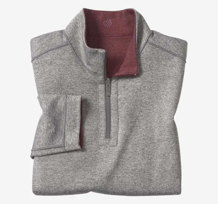 Men Johnston and Murphy Sweaters and Knits XC4 Performance Reversible QuarterZip Burgundycharcoal Men Johnston and Murphy Sweaters and Knits XC4 Performance Reversible QuarterZip Burgundycharcoal