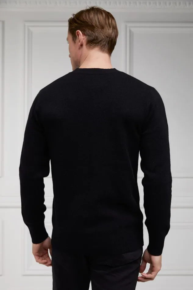 Men Knitwear Holland Cooper Byron Crew Neck Knit Black