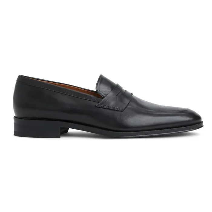 Men Loafers and Slipons Bruno Magli Maioco Slip On Loafer Black Leather
