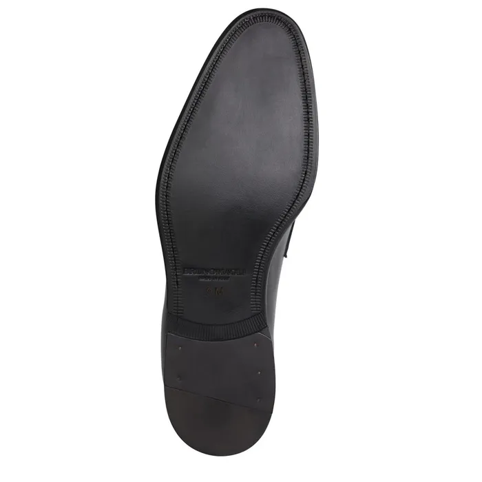 Men Loafers and Slipons Bruno Magli Maioco Slip On Loafer Black Leather