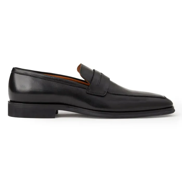 Men Loafers and Slipons Bruno Magli Raging Leather Penny Loafer Black