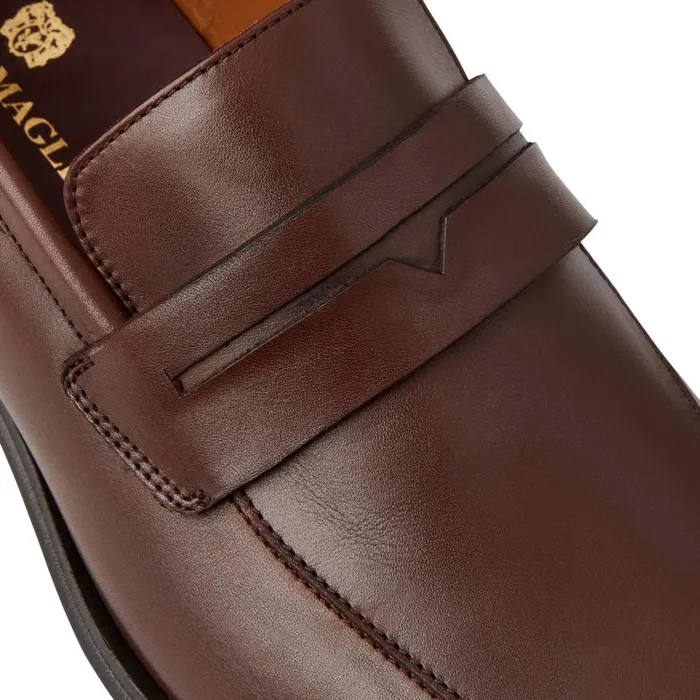 Men Loafers and Slipons Bruno Magli Raging Leather Penny Loafer Cognac