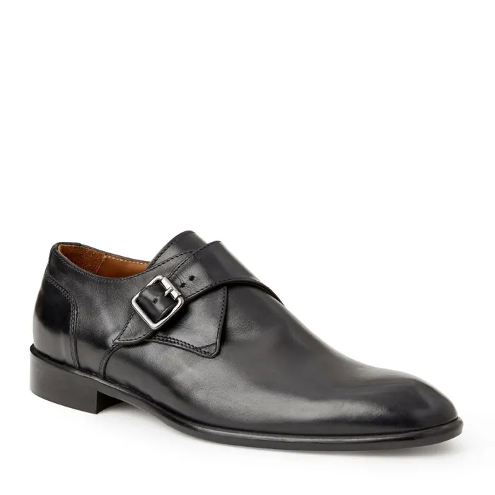 Men Loafers and Slipons Bruno Magli Solero Classic Leather Single Monk StrapBlack Men Loafers and Slipons Bruno Magli Solero Classic Leather Single Monk StrapBlack