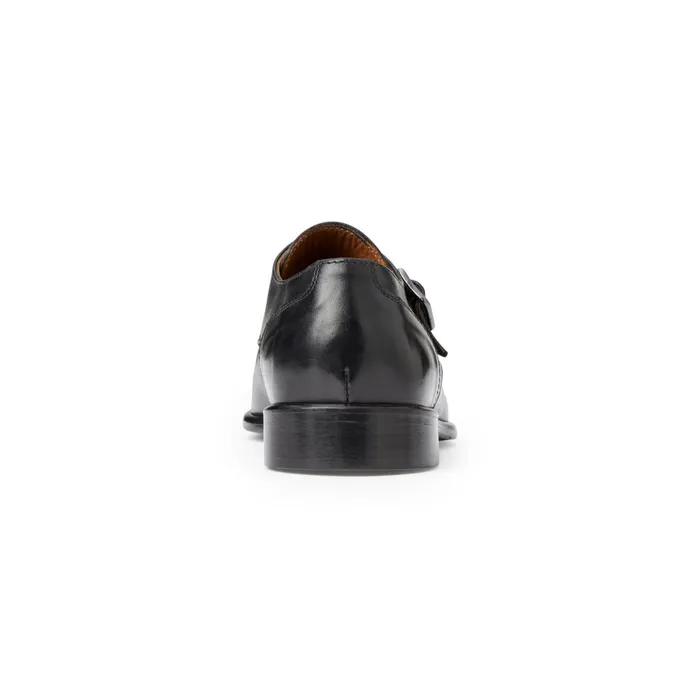 Men Loafers and Slipons Bruno Magli Solero Classic Leather Single Monk StrapBlack