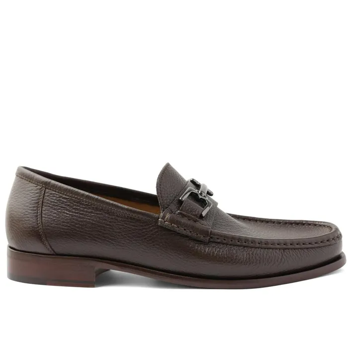 Men Loafers and Slipons Bruno Magli Trieste Classic Leather Moccasin 8211 Dark Brown Cervo