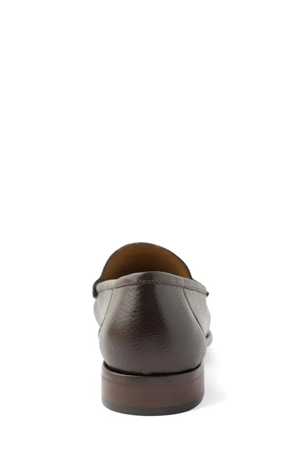 Men Loafers and Slipons Bruno Magli Trieste Classic Leather Moccasin 8211 Dark Brown Cervo