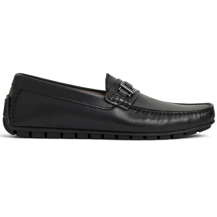 Men Loafers and Slipons Bruno Magli Xanto Casula Moccasin Black Leather