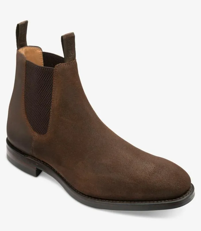 Men Loake Boots Chatsworth Brown Waxed Suede Men Loake Boots Chatsworth Brown Waxed Suede