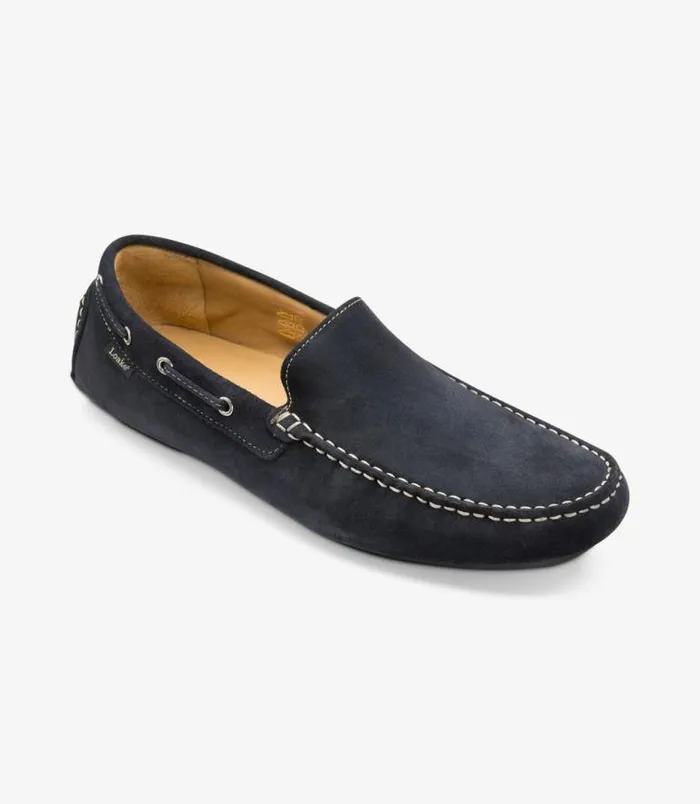 Men Loake Loafers Donington Navy Suede Men Loake Loafers Donington Navy Suede