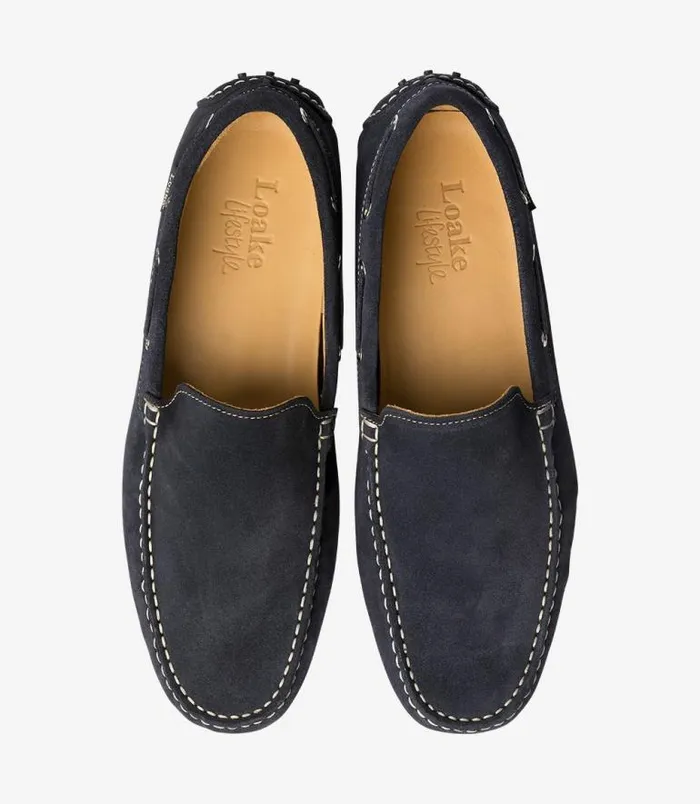 Men Loake Loafers Donington Navy Suede Men Loake Loafers Donington Navy Suede