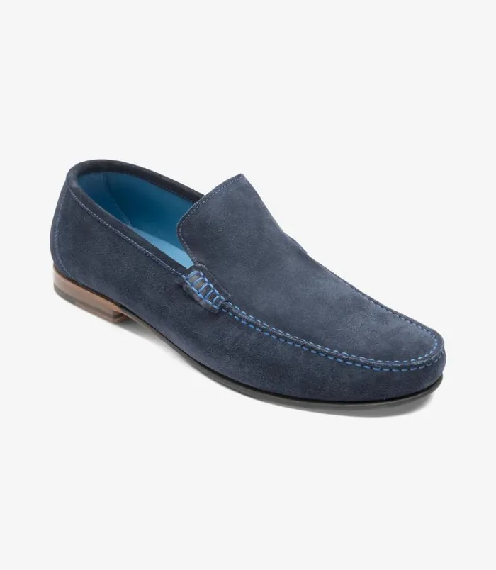 Men Loake Loafers Nicholson Navy Suede Men Loake Loafers Nicholson Navy Suede