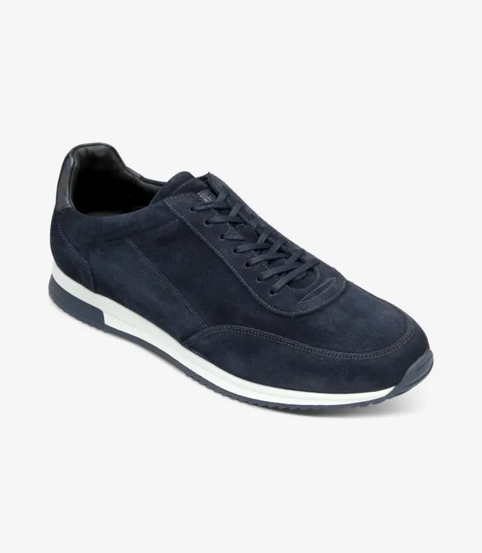 Men Loake Trainers and Sneakers Bannister Navy Suede Men Loake Trainers and Sneakers Bannister Navy Suede