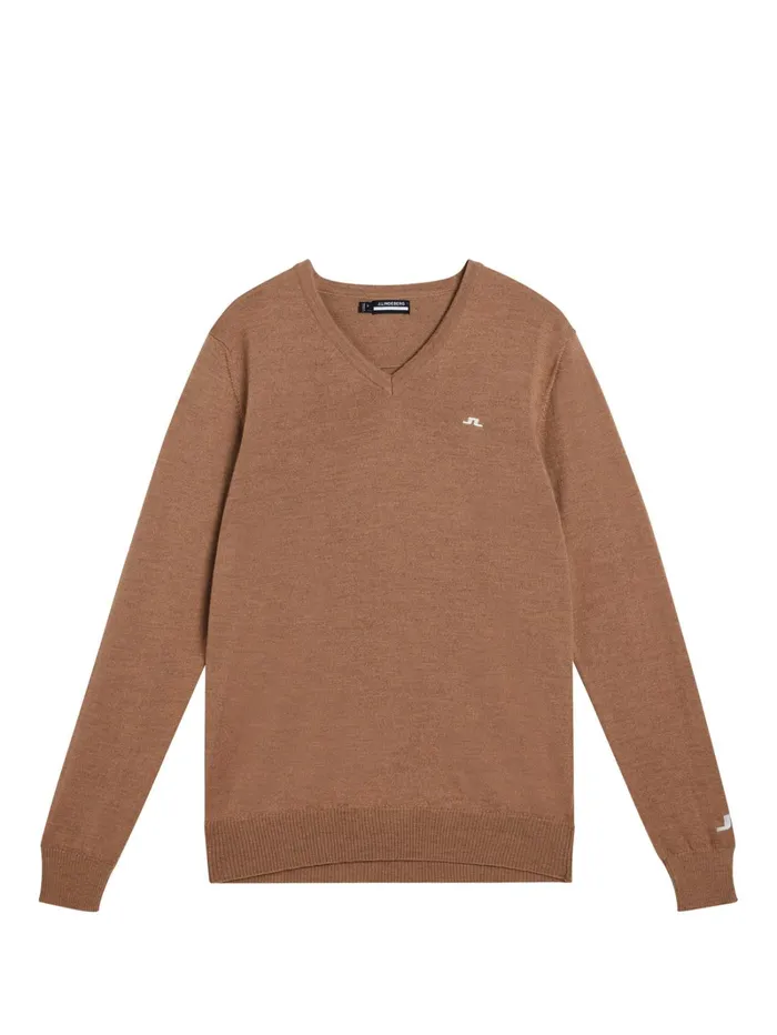 Men Lymann Knitted Sweater Tiger Brown JLindeberg Knitwear Men Lymann Knitted Sweater Tiger Brown JLindeberg Knitwear