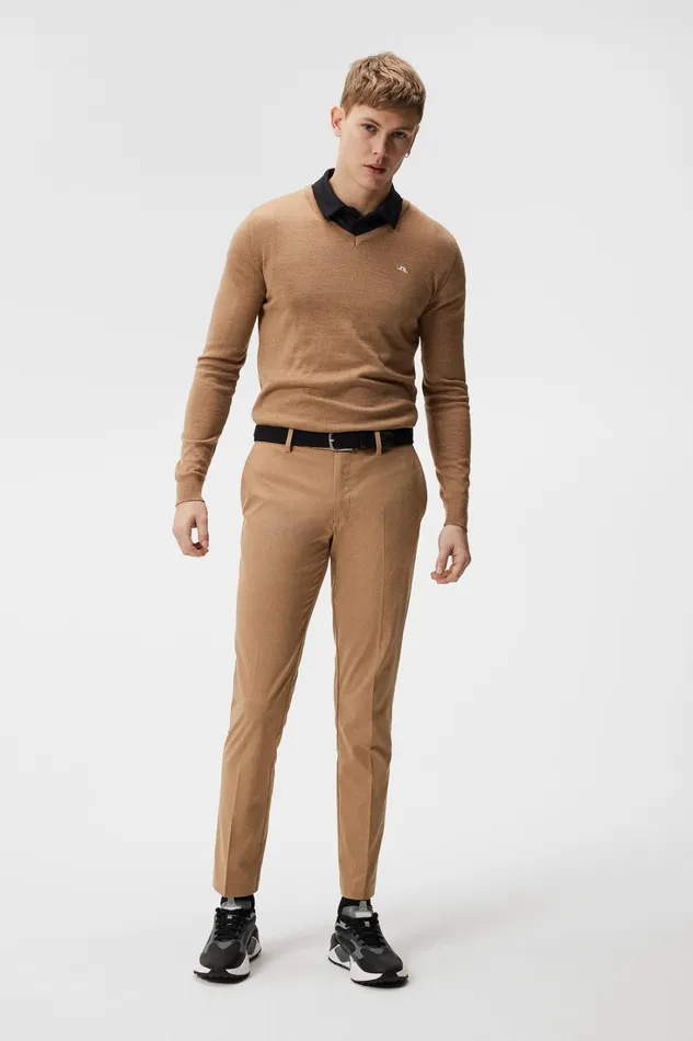Men Lymann Knitted Sweater Tiger Brown JLindeberg Knitwear Men Lymann Knitted Sweater Tiger Brown JLindeberg Knitwear