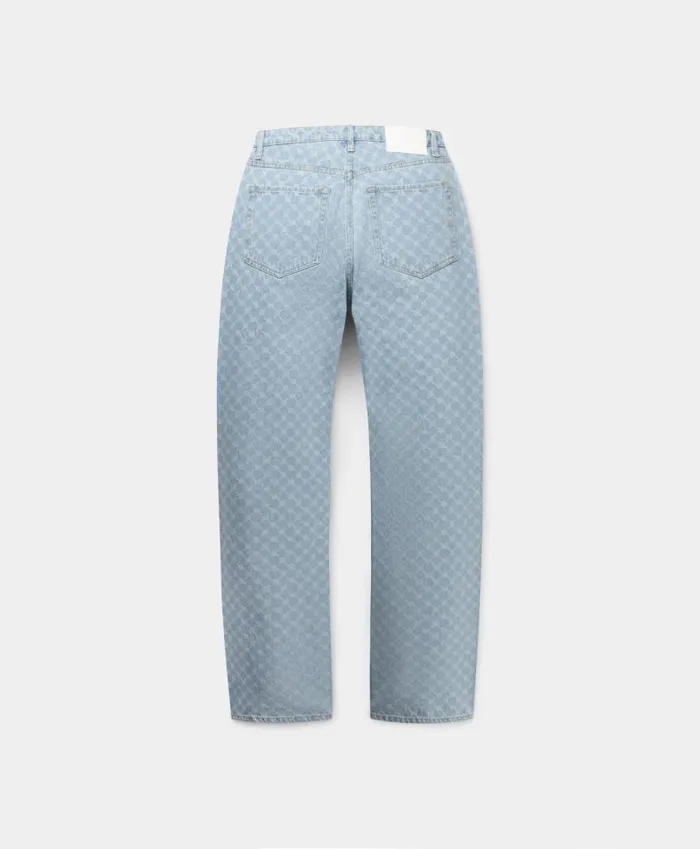 Men Mid Blue Amba Monogram Relaxed Jeans Daily Paper Jeans Men Mid Blue Amba Monogram Relaxed Jeans Daily Paper Jeans