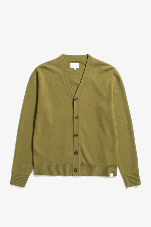 Men Norse Standard Merino Lambswool Cardigan Sitka Green Norse Projects Knitwear Men Norse Standard Merino Lambswool Cardigan Sitka Green Norse Projects Knitwear
