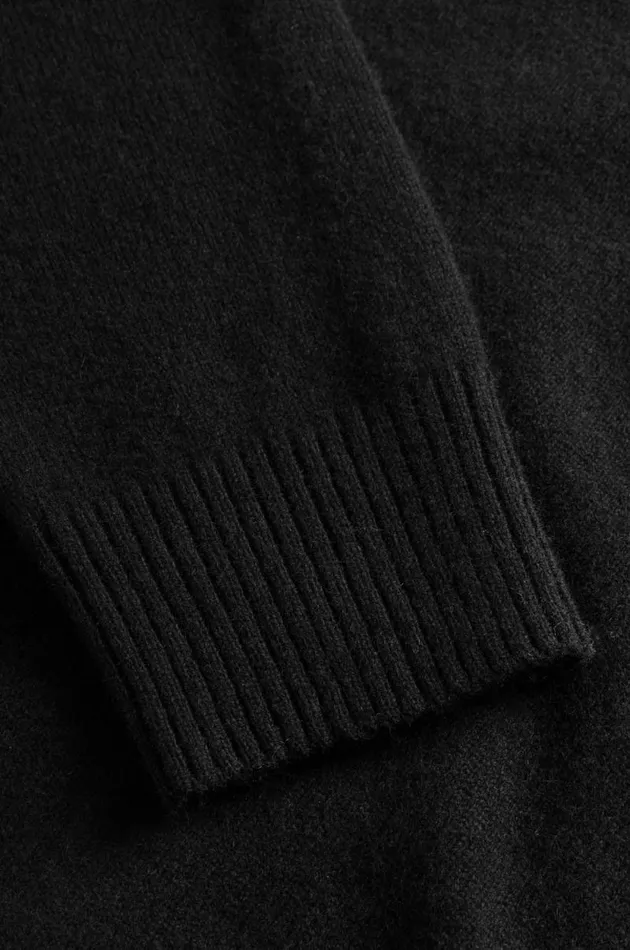 Men Norse Standard Merino Lambswool Polo Black Norse Projects Knitwear