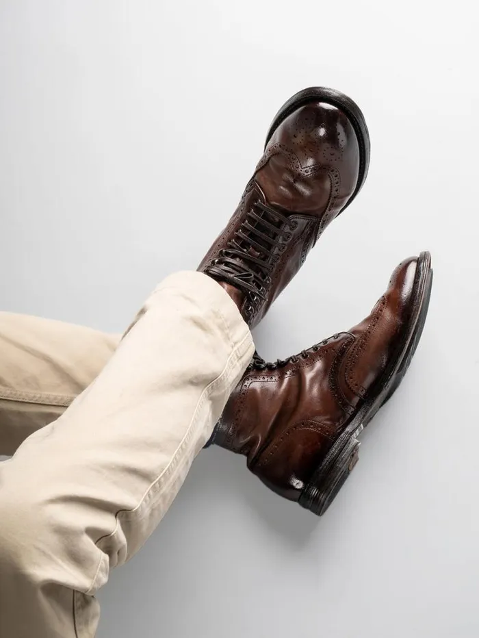 Men Officine Creative Footwear ANATOMIA 051 Black Leather Ankle Boots Men Officine Creative Footwear ANATOMIA 051 Black Leather Ankle Boots