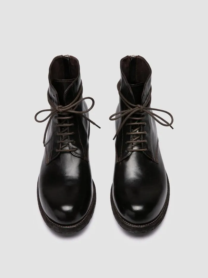Men Officine Creative Footwear BULLA DD 102 Brown Leather Laceup Boots Men Officine Creative Footwear BULLA DD 102 Brown Leather Laceup Boots