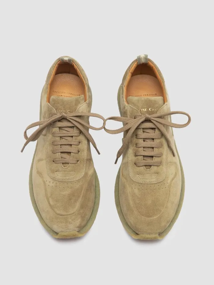 Men Officine Creative Footwear LEGEND 001 Brown Suede Low Top Sneakers Men Officine Creative Footwear LEGEND 001 Brown Suede Low Top Sneakers