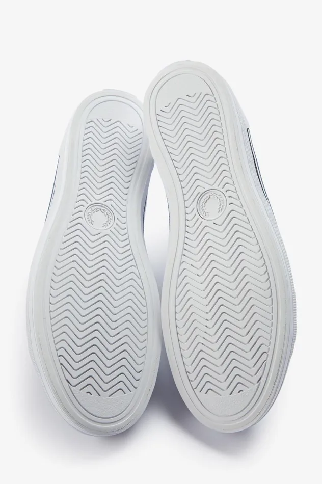 Men Perforated Baseline Whitemidnght Blue Fred Perry Shoes