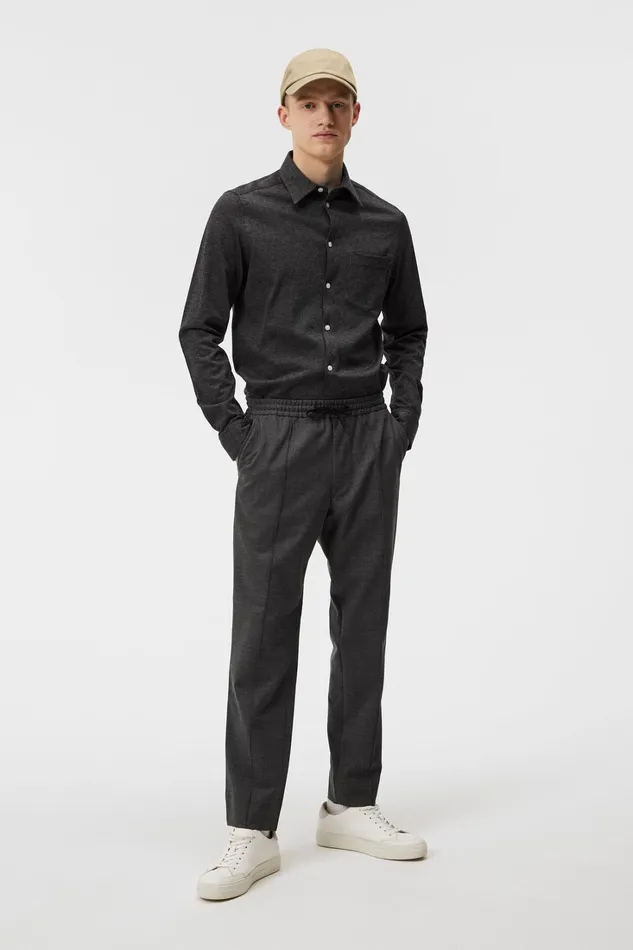 Men Sasha Structured 2 Tone Pants Light Grey Melange JLindeberg Trousers Men Sasha Structured 2 Tone Pants Light Grey Melange JLindeberg Trousers