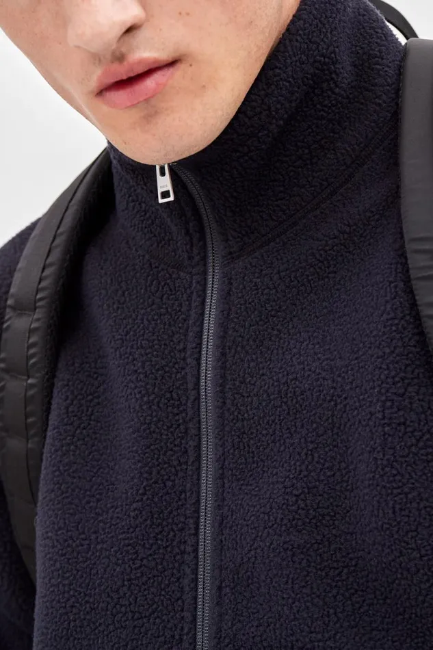 Men Tycho Fleece Full Zip Jacket Dark Navy Norse Projects Outerwear