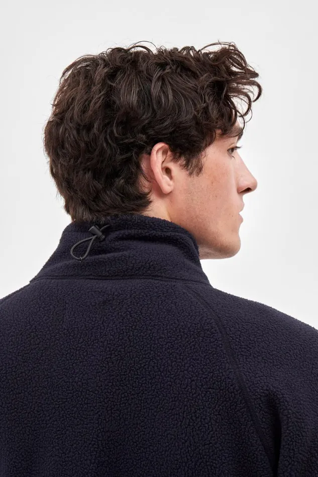 Men Tycho Fleece Full Zip Jacket Dark Navy Norse Projects Outerwear